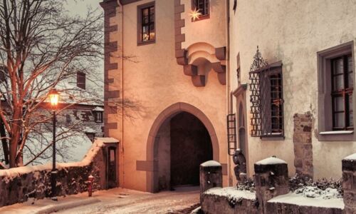 Meißen Burgtor im Winter (MATE Theme für Contao)